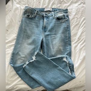 Just Black Denim Straight Leg Distressed Jean